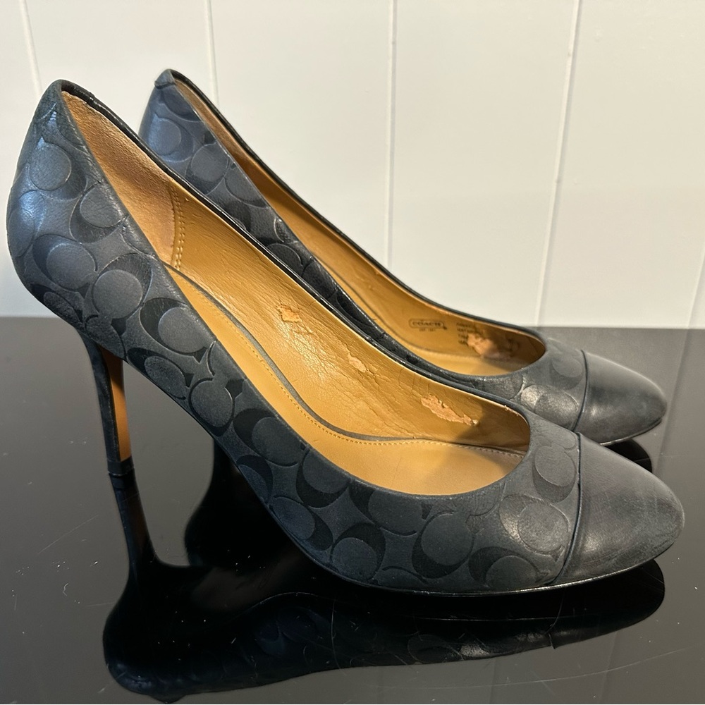 Coach Natassia Black Heels – Women’s Size 7.5